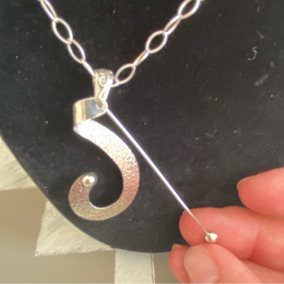 Vintage Modernist .925 Sterling Necklace - Picture 8 of 13